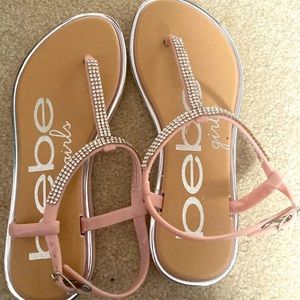 BeBe Girls jeweled sandals- New w/o tags